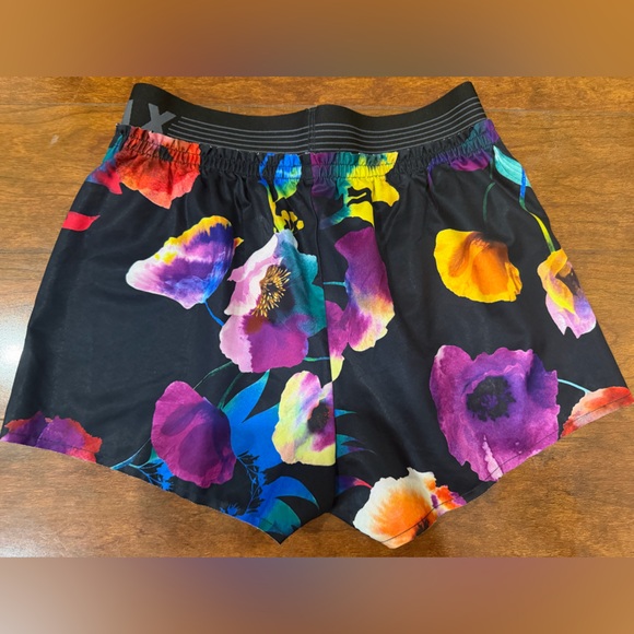 Floral Print Kids Shorts - Black and Multicolor - Picture 2 of 4